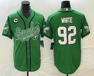 Men's Philadelphia Eagles #92 Reggie White Green C Patch Cool Base Stitched Baseball Jersey,We sell and wholesale Men's Philadelphia Eagles #92 Reggie White Green C Patch Cool Base Stitched Baseball Jersey on line form chian!